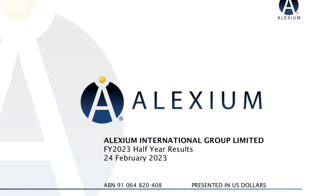 Alexium FY23 - HY Presentation