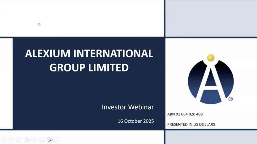 Alexium Investors’ Webinar – 16 Oct. 2025 – Meeting Presentation & Recording